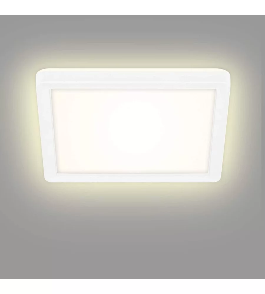 Plafoniera led con retroilluminazione 19x19 cm, 1400 lm