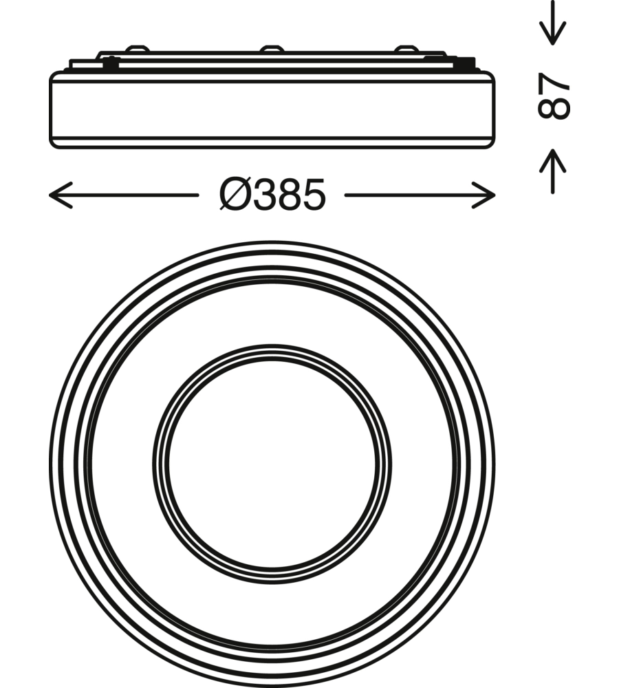 Plafoniera led Ø 38,5 cm 1920 lm, 18 w