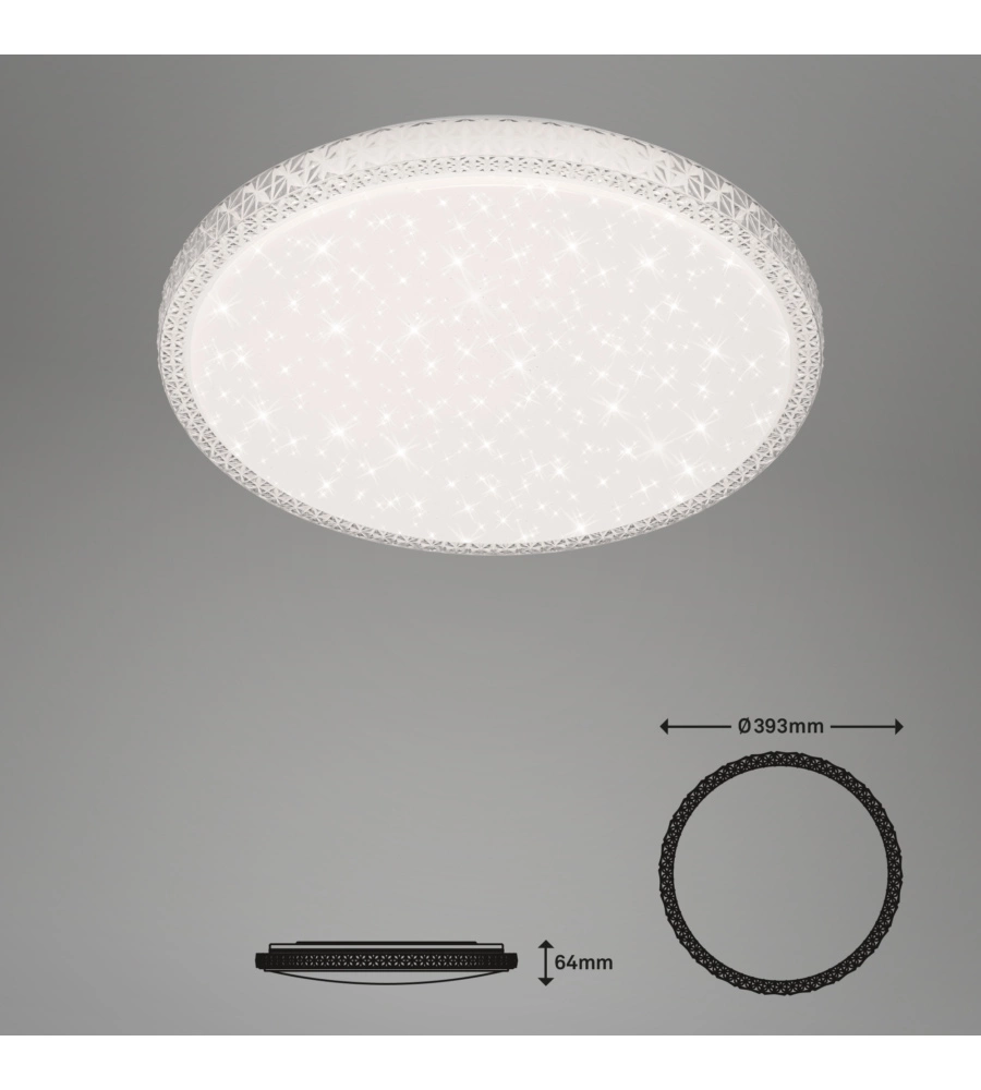 Plafoniera led con telecomando Ø 39 cm, 24 w