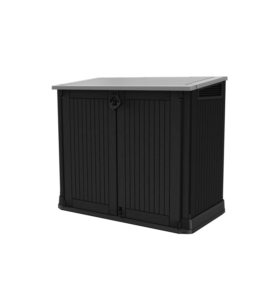 Keter - portattrezzi multiuso in resina "store it out midi" - 880 lt 132x71,5x113,50 cm nero