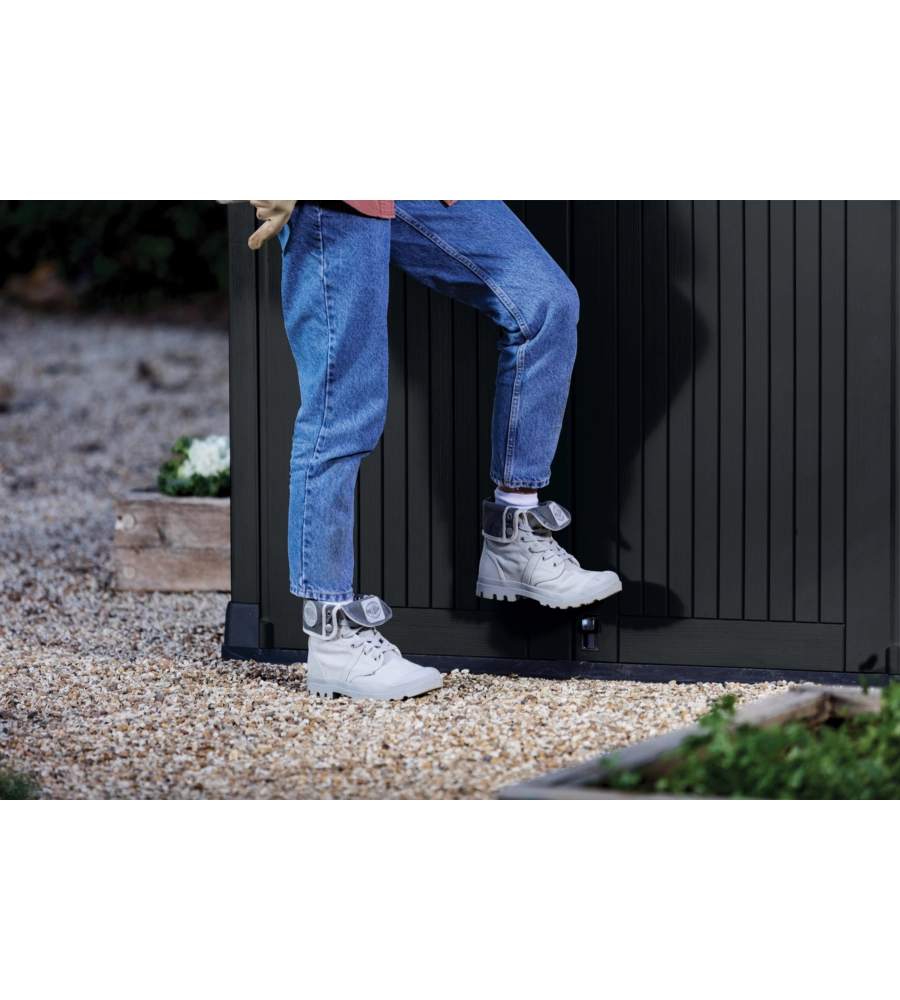 Keter - portattrezzi multiuso in resina "store it out midi" - 880 lt 132x71,5x113,50 cm nero