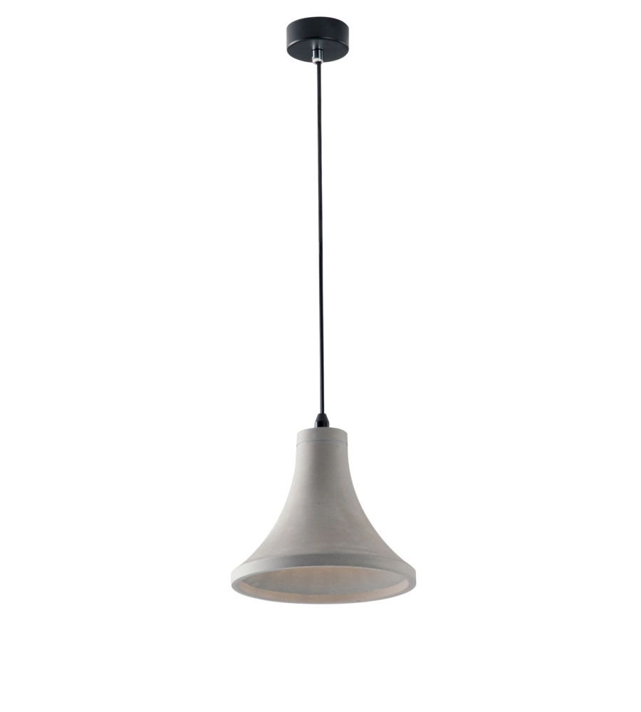 Lampada a sospensione "ando-s22" in cemento h120 cm, max 40 w