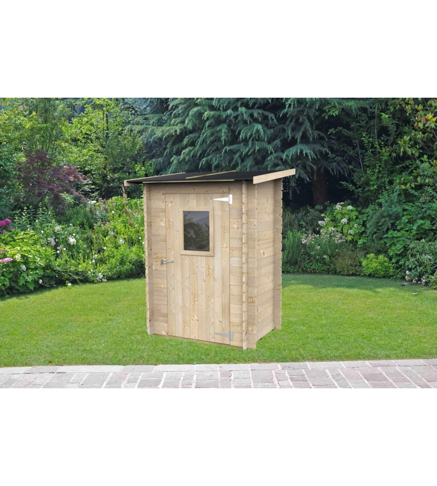 Casetta in legno da giardino alce "hobby" porta singola, 146x98x197 cm