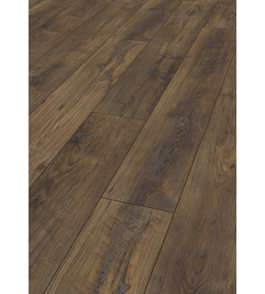 Pavimento laminato castagno scuro 10mm ac5 1,598 m² linea chalet