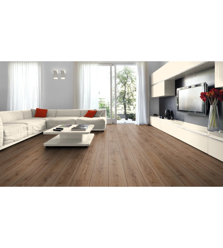 Pavimento laminato rovere saverne 12mm ac5 1,293 m² linea robusto