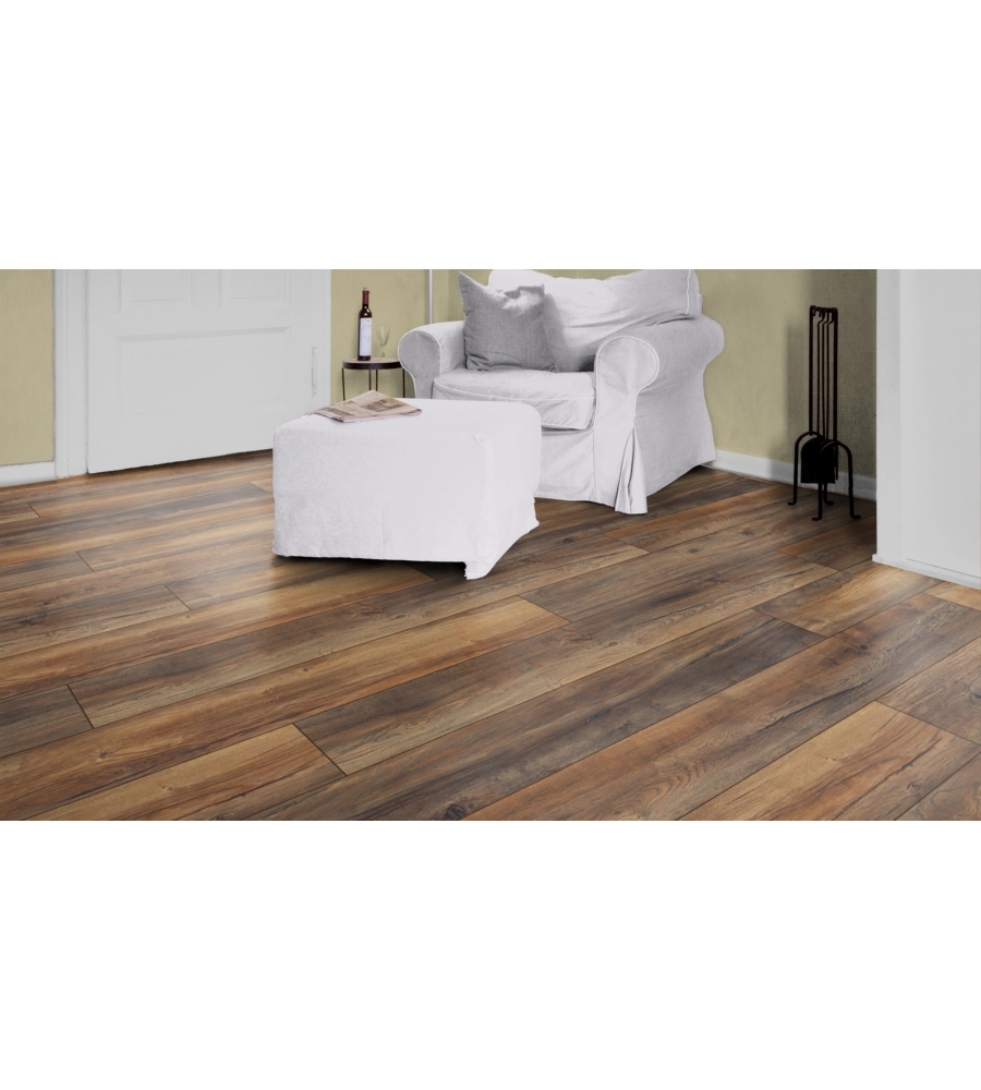 Pavimento laminato rovere antico 12mm ac5 1,293 m² linea robusto