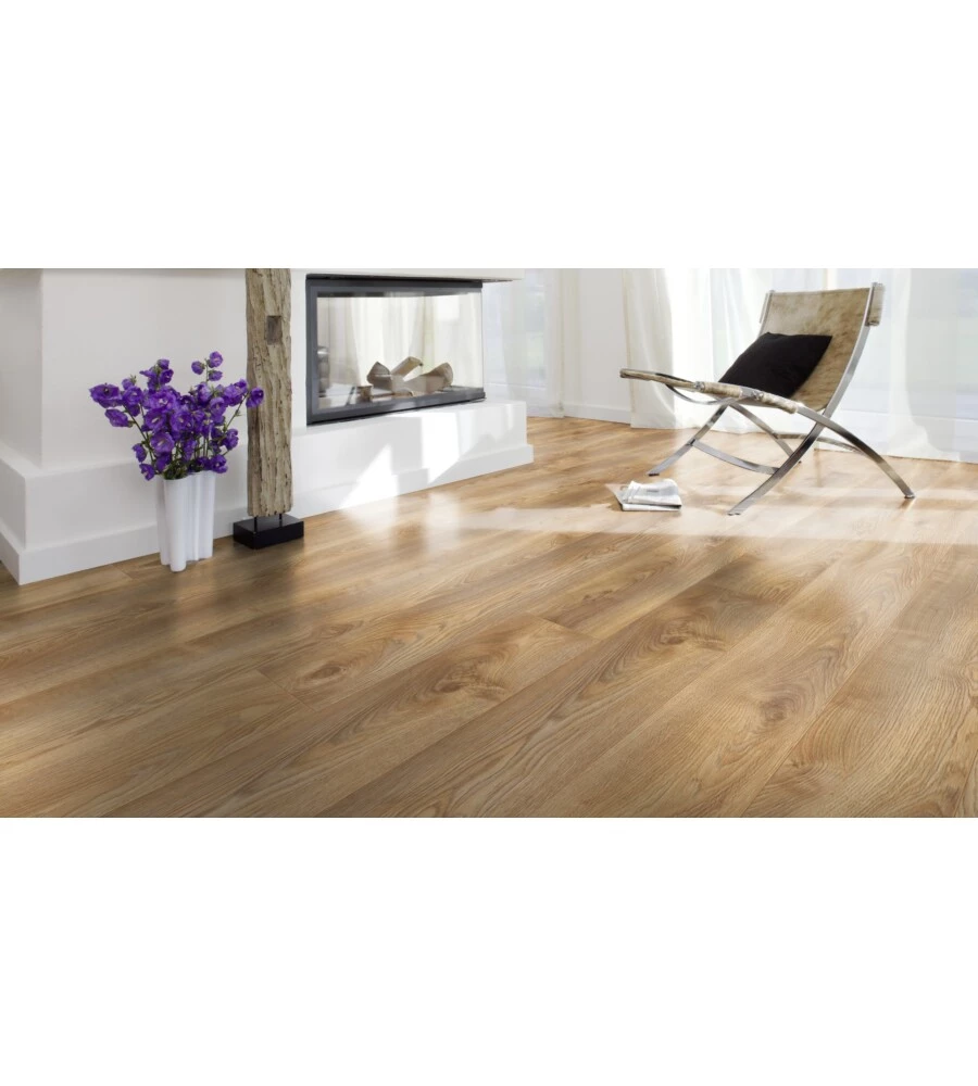 Pavimento laminato rovere naturale 12mm ac5 1,387 m² linea mammut