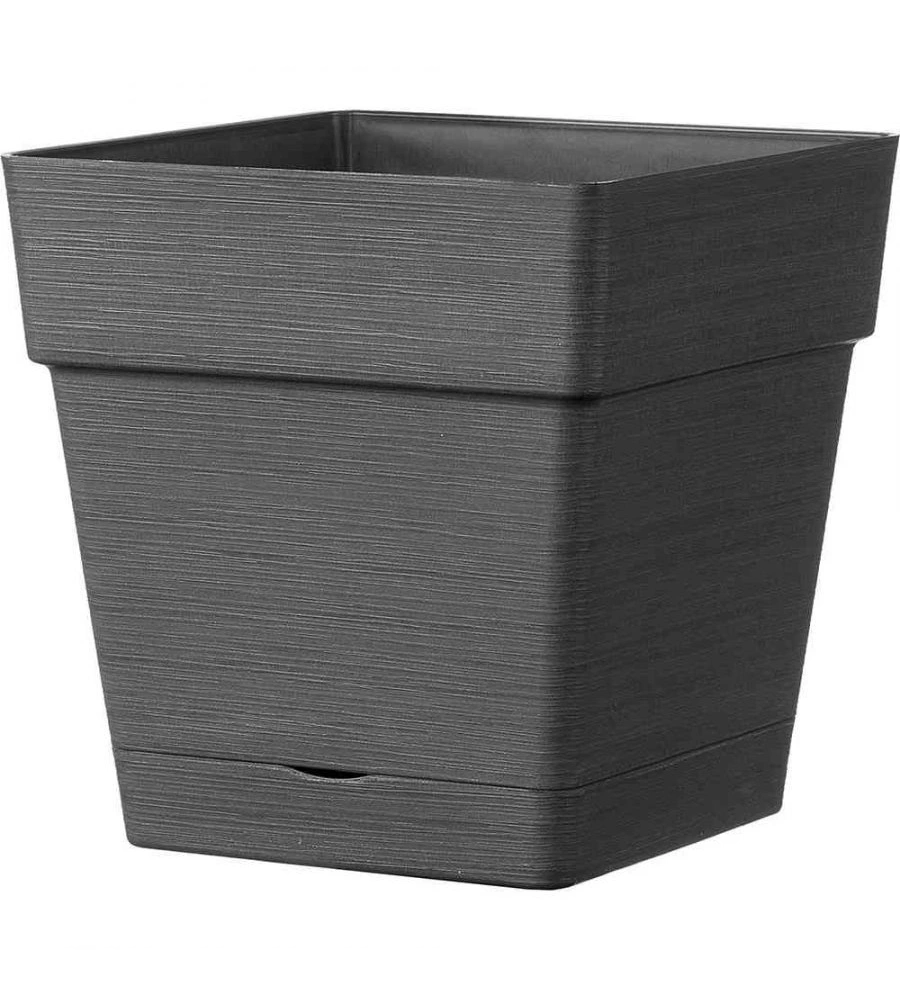 Vaso da giardino "casetta save" antracite, 17 cm