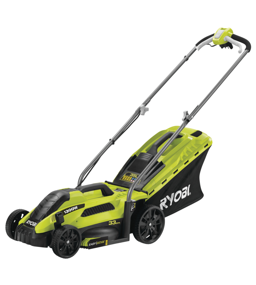 Tagliaerba elettrico ryobi "rlm13e33s" larghezza taglio 33 cm, 1300 w