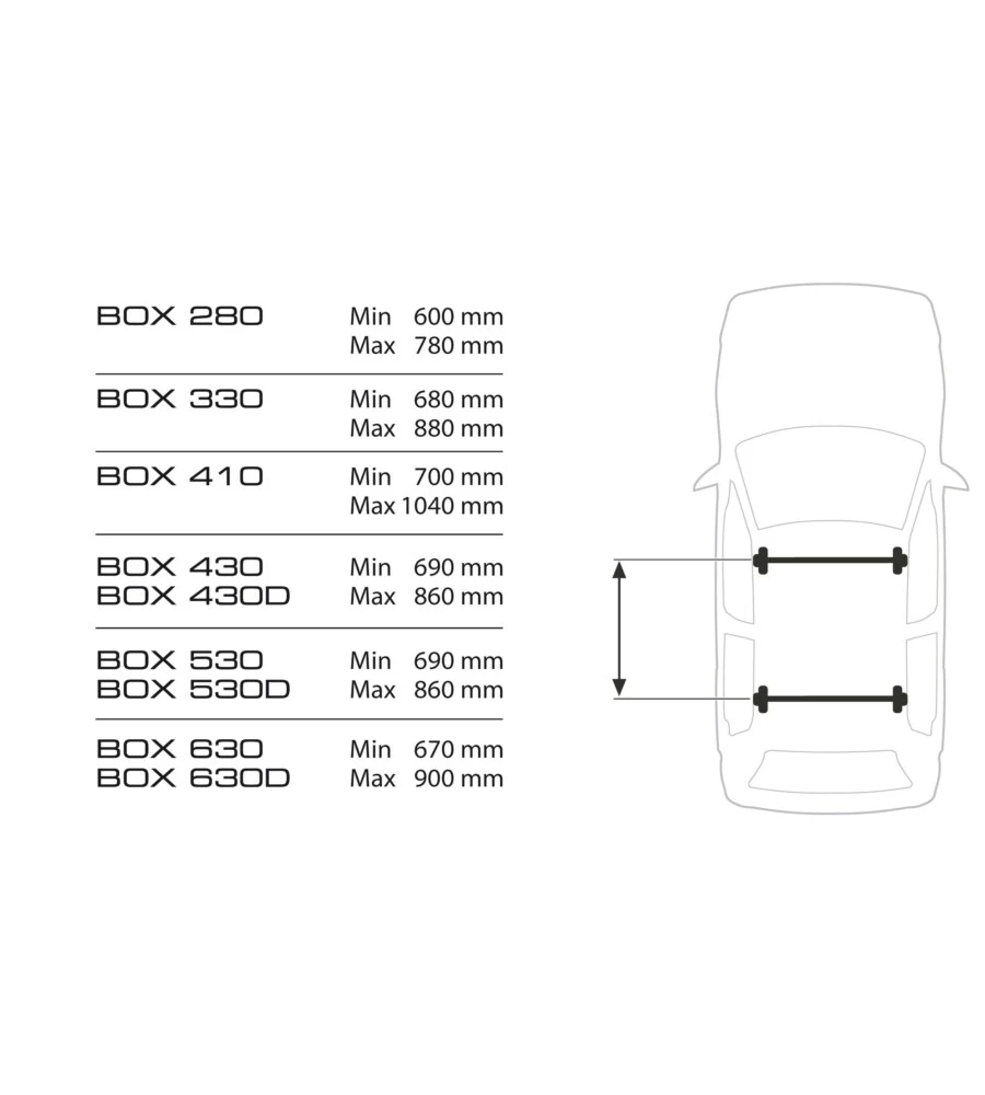 Box tetto per auto 330 litri in abs grigio goffrato - n60000