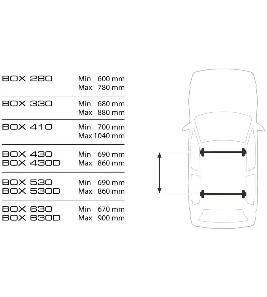 Box tetto per auto 430 litri in abs con doppia apertura, nero lucido - n60015