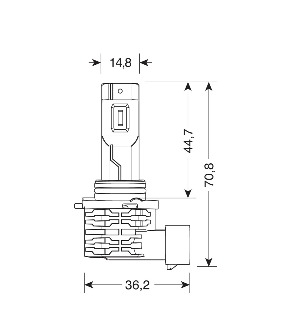 Lampade led per auto 9-32v halo led serie 10 halo killer - (h10-hb3 9005) - 20w - p20d - 2 pz  - scatola  57733