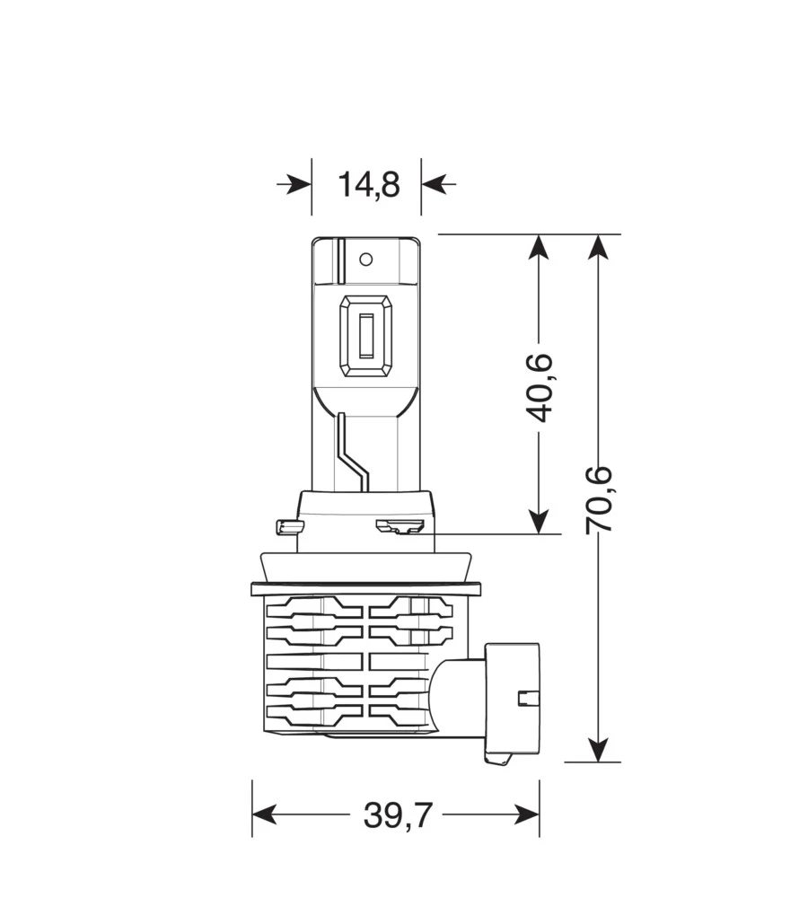 Lampade led per auto 9-32v halo led serie 10 halo killer - (h8-h9-h11-h16) - 20w - pgj19-x - 2 pz  - scatola  57732