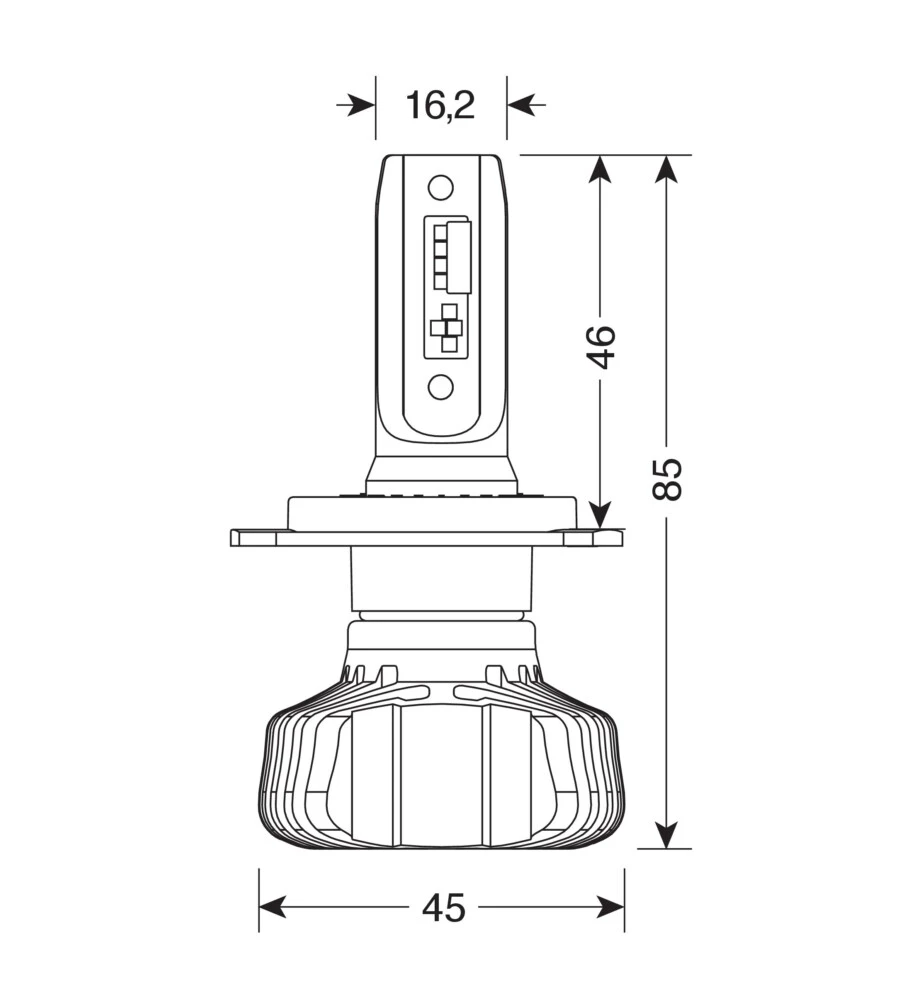 Lampade led per auto 9-32v halo led serie 5 blaster - (h4) - 20w - p43t - 2 pz  - scatola  57791