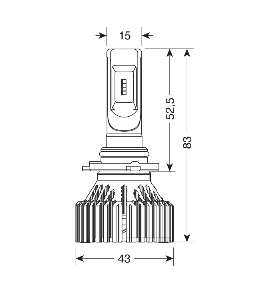 Lampade led per auto 9-32v halo led serie 6 standard - (h10-hb3 9005) - 30w - p20d - 2 pz  - scatola  57787