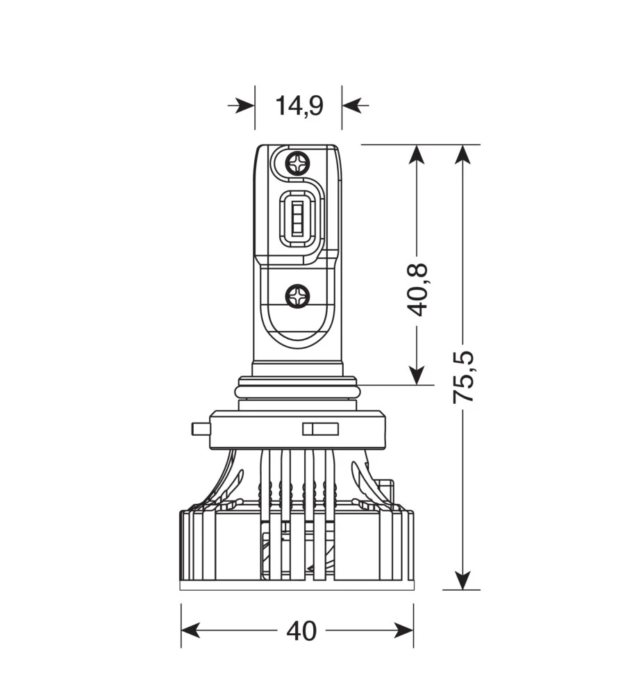 Lampade led per auto 9-32v halo led serie 7 compact - (h10-hb3 9005) - 36w - p20d - 2 pz  - scatola  57780