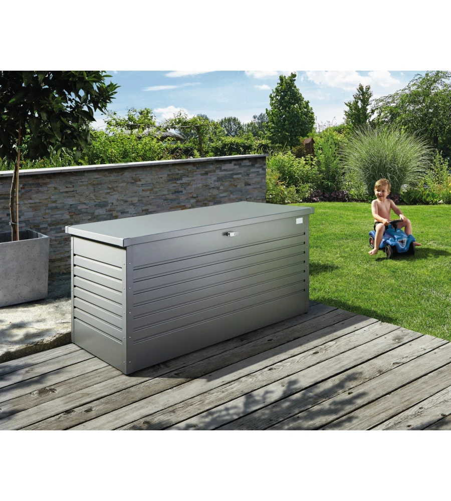 Biohort baule da esterno "freizeitbox" 200 grigio quarzo metallizzato