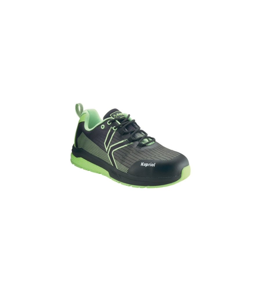 Scarpa antinfortunistica kapriol "airise knit" colore verde/nero, tg 40