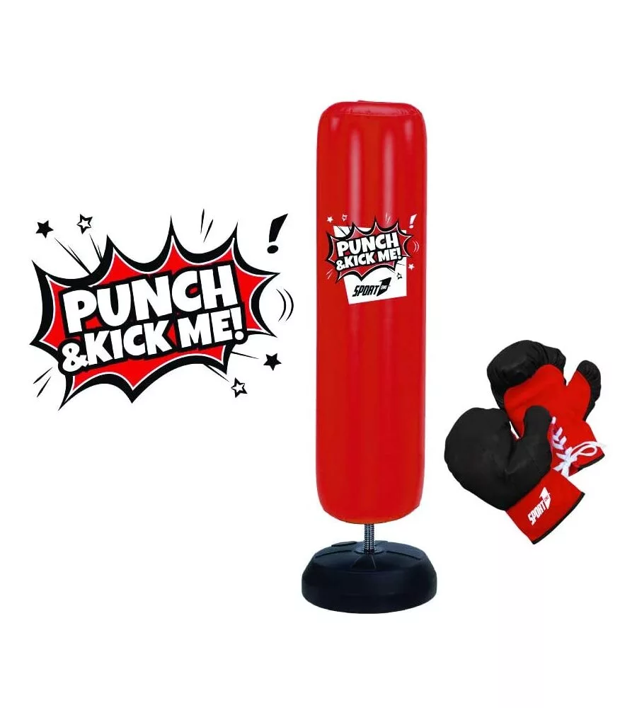 Sacco da boxe pugilato per bambini gonfiabile punch bag da 150 cm