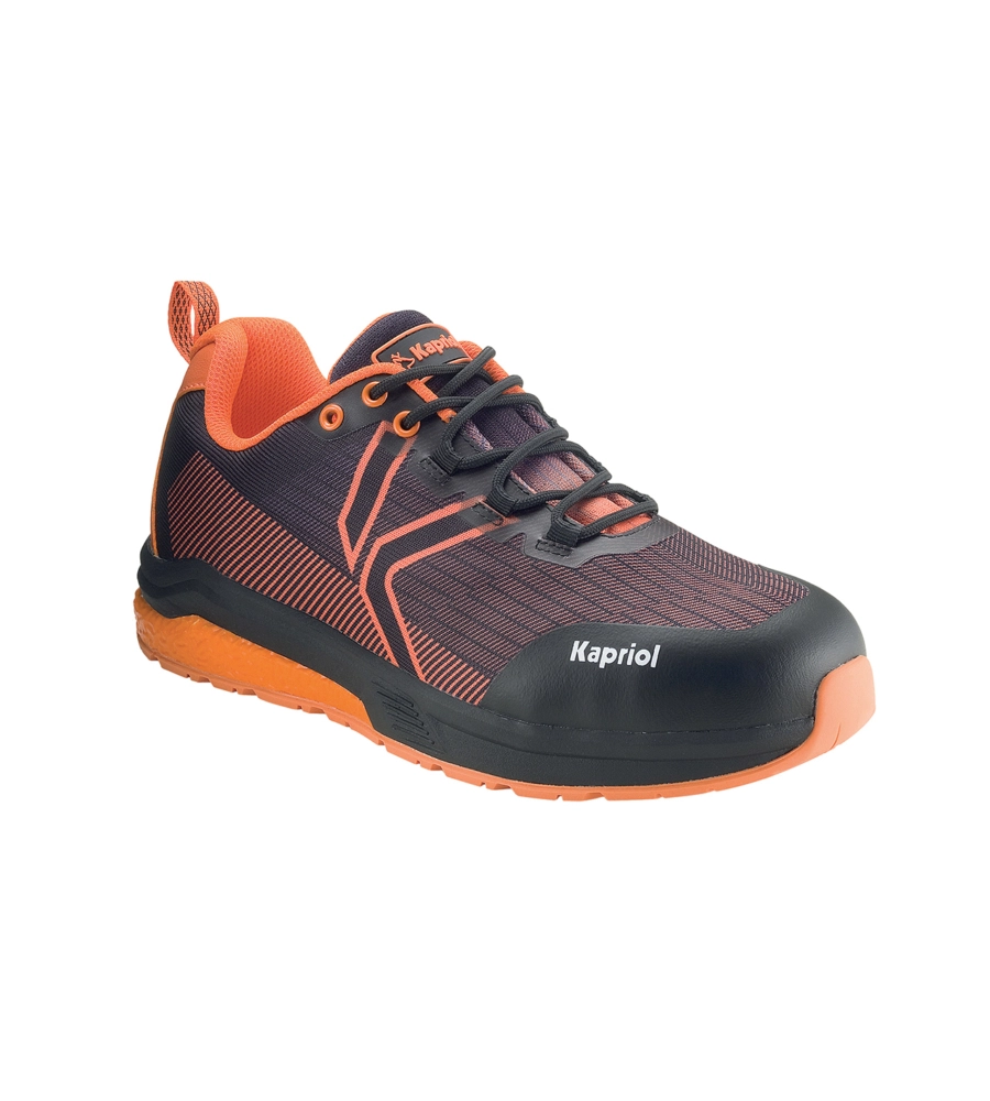 Kapriol scarpa antinfortunistica "airise knit" arancione/nero, tg 40