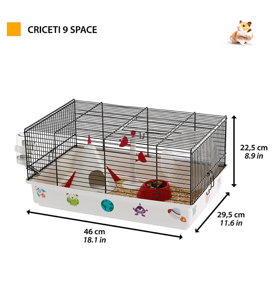 Gabbia per criceti 'space', 46x29,5x23 cm - ferplast