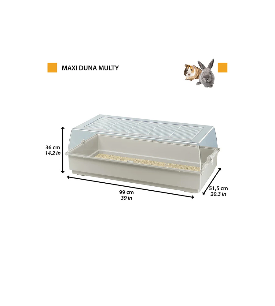 Gabbia per criceti 'maxi duna multy', 99x51,5x36 cm - ferplast