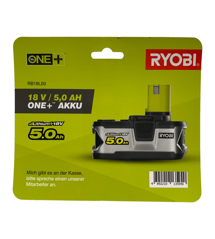 Batteria al litio rb18l50 one+ 18v 5.0 ah - ryobi