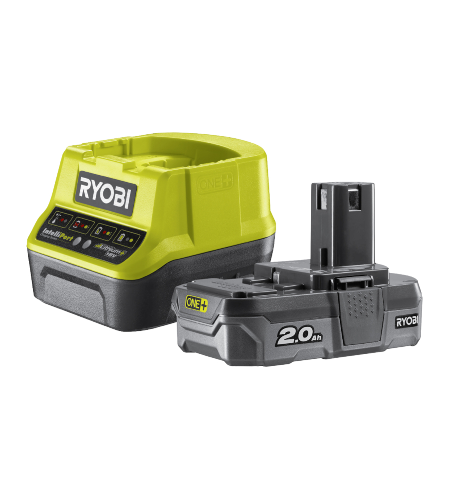 Kit batteria e caricabatteria ryobi "rc18120-120" 18v 2.0ah