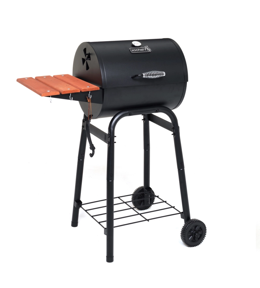 Barbecue a carbone sochef "pedro 45" con griglia in acciaio, 80x60x105 cm