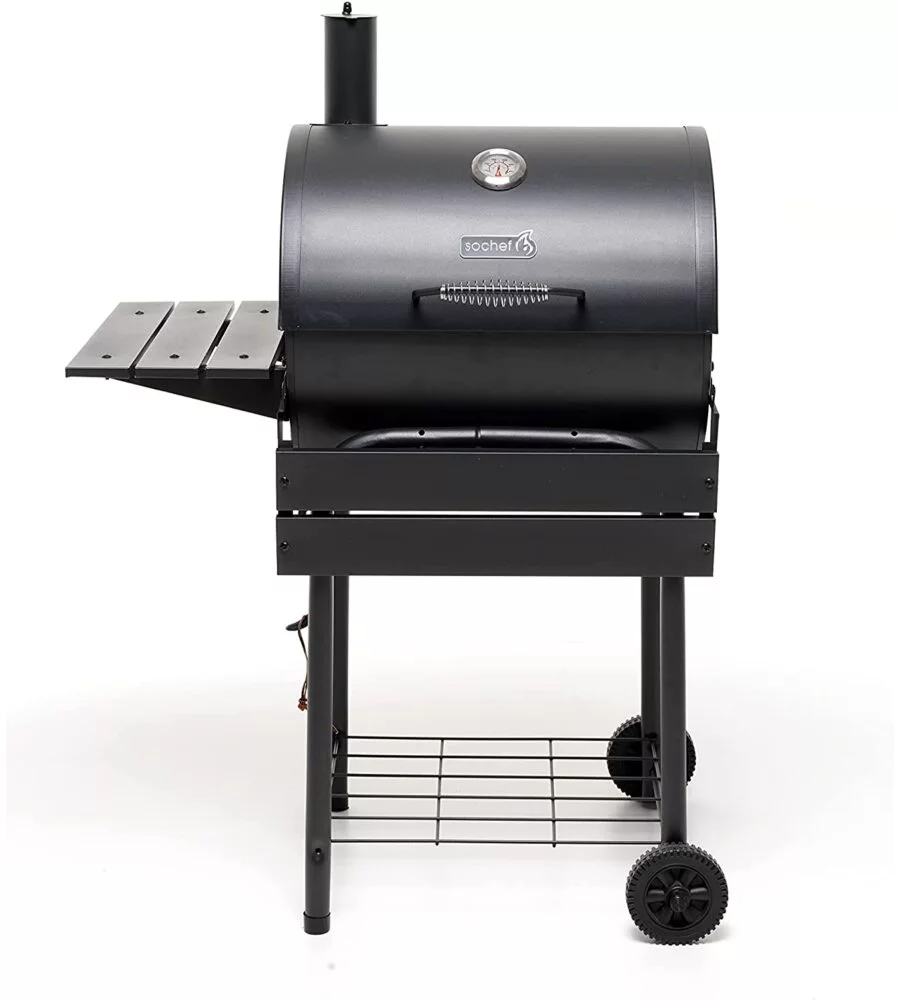 Barbecue a carbone sochef "pablo 55" con affumicatore, 90x76x126 cm