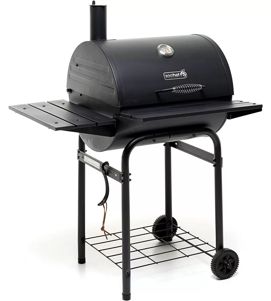 Barbecue a carbone sochef "pablo 55" con affumicatore, 90x76x126 cm