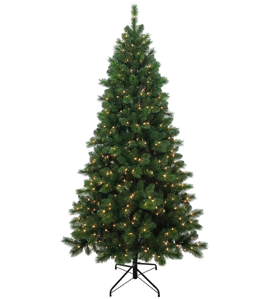 Albero di natale "stella" con 250 luci a led integrate bianco caldo, 180 cm