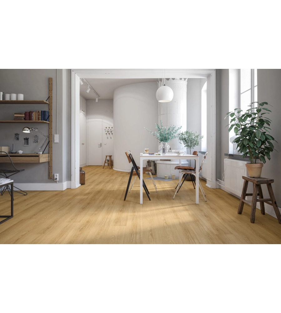 Pavimento spc 4mm rovere decato emilia +1mm tappetino ad alta densita' 1,778mq ac4