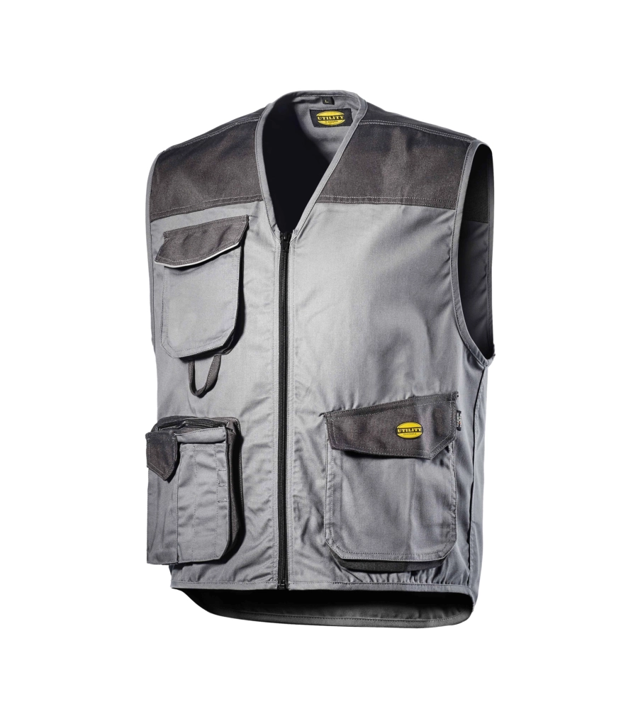 Diadora gilet da lavoro mover grigio, tg xl