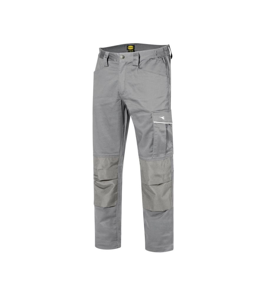 Diadora pantaloni da lavoro rock stretch grigio, tg. m