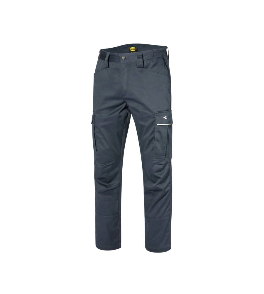 Diadora pantaloni da lavoro staff stretch cargo grigio, tg. l