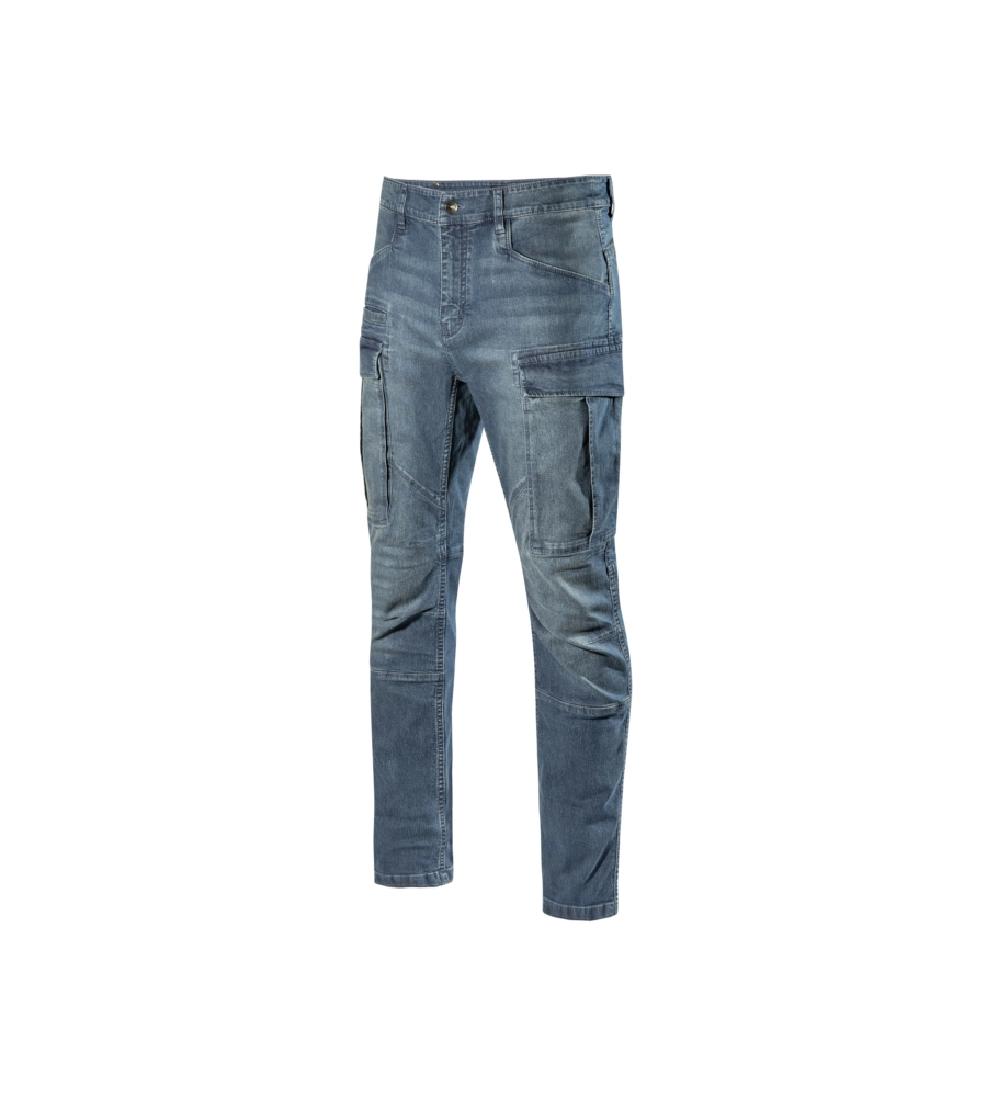 Diadora pantaloni da lavoro stone cargo blu, tg. 36