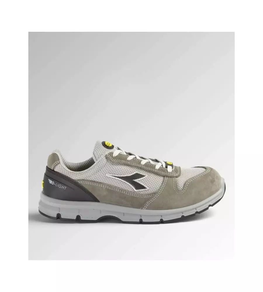 Diadora scarpe da lavoro antifortunistiche run g textile low s1p grigio, tg 40