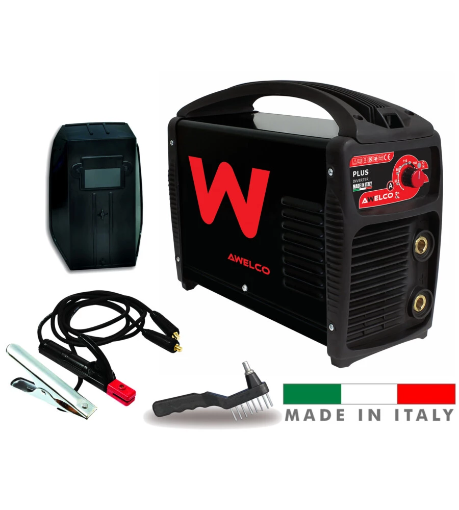 Saldatrice inverter mma ad elettrodo rivestito awelco plus 160 made in italy