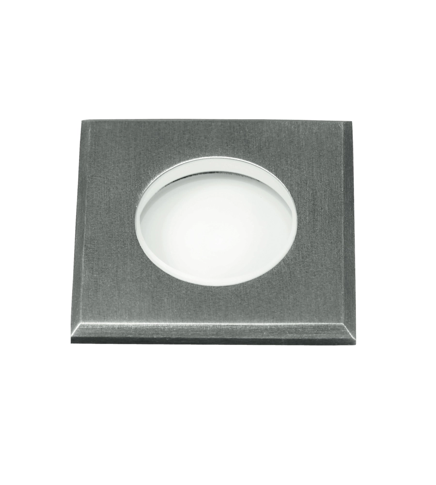 Faretto ad incasso calpestabile "impact" luce fredda, 45x45 mm