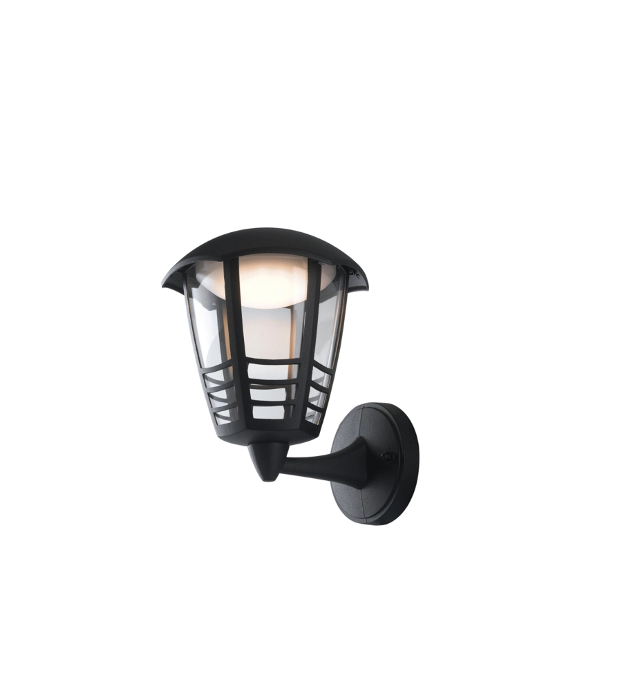 Applique led "cloe up" nero goffrato 12w 800lm, 17x23x19,3 cm