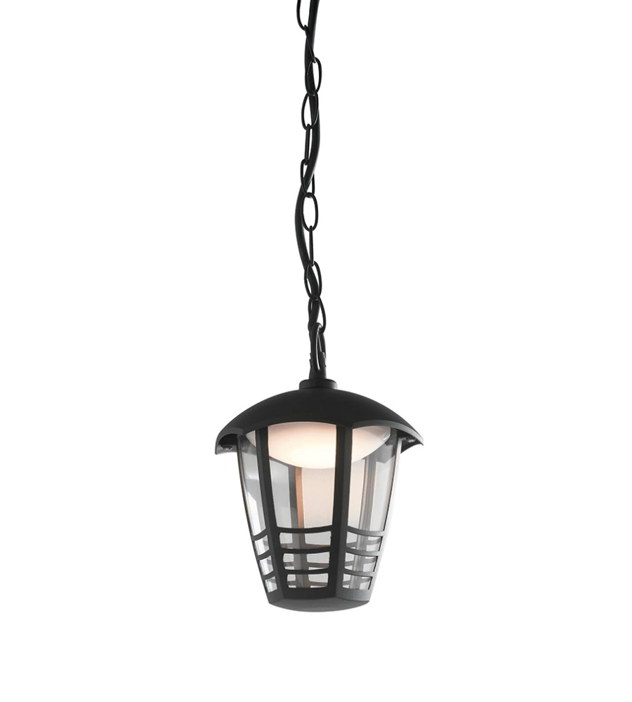 Lampada a sospensione led "cloe" nero goffrato 12w 800lm, h 84 cm