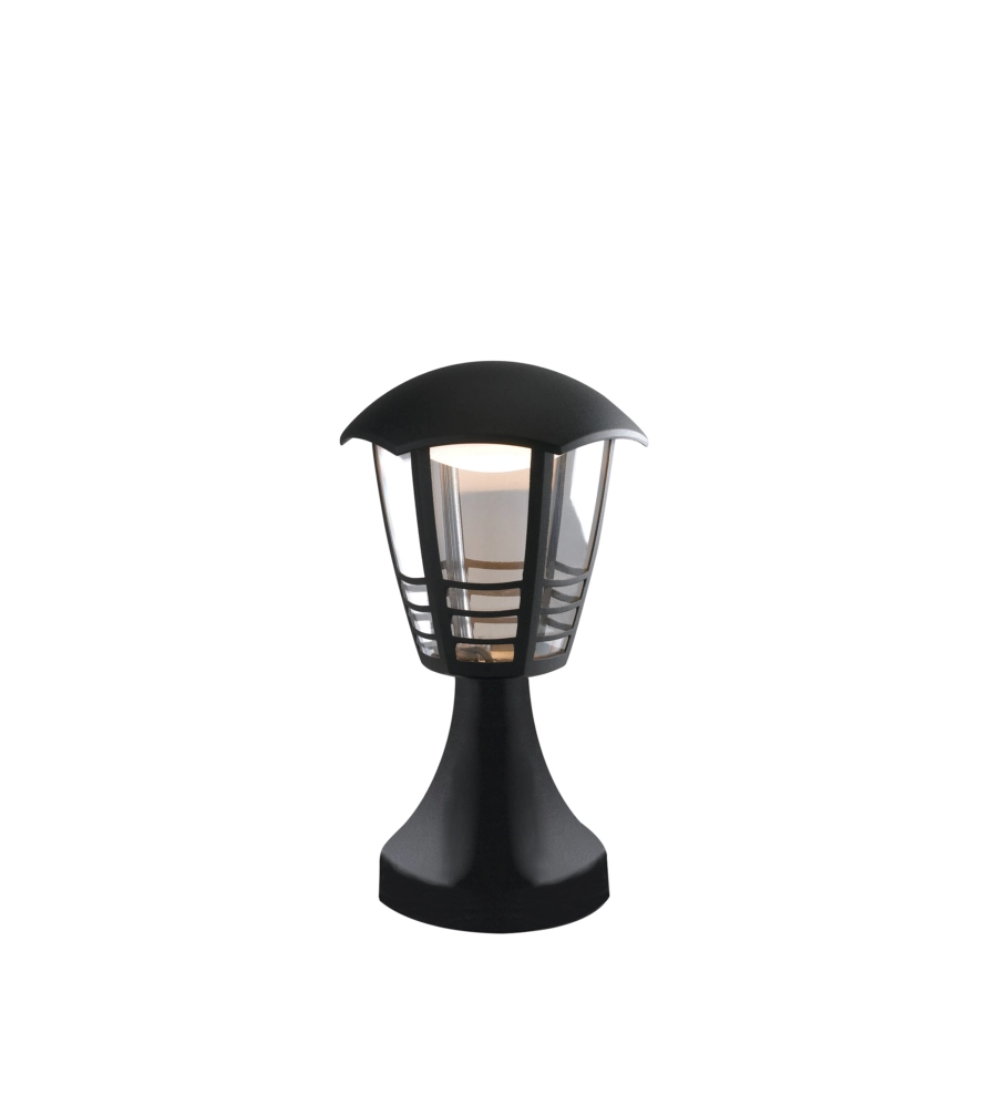 Lanterna led "cloe" nero goffrato 12w 800lm, Ø17x30 cm