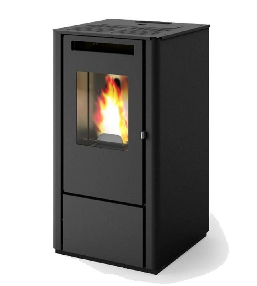 Stufa a pellet punto fuoco "thelma" nero 8 kw