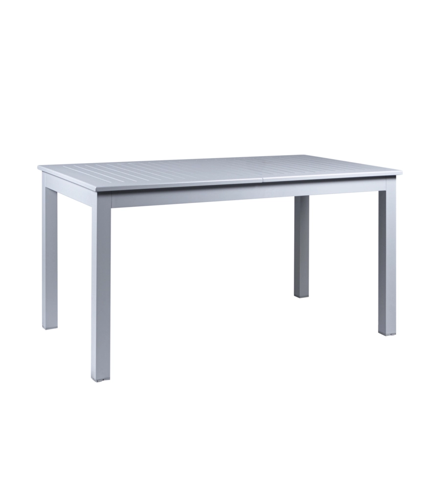 Tavolo da esterno euro garden in alluminio estensibile colore grigio chiaro, 210/152x89x75 cm