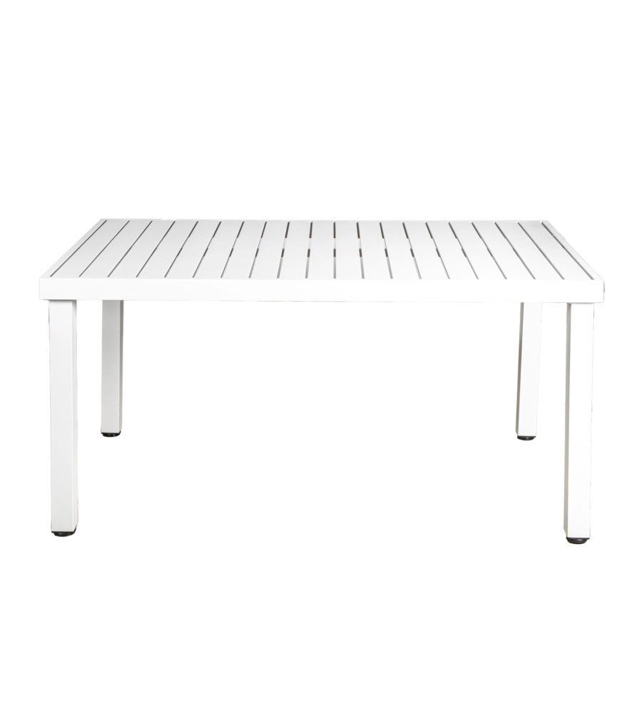 Tavolo da esterno euro garden in alluminio fisso grigio chiaro, 152x90x75 cm