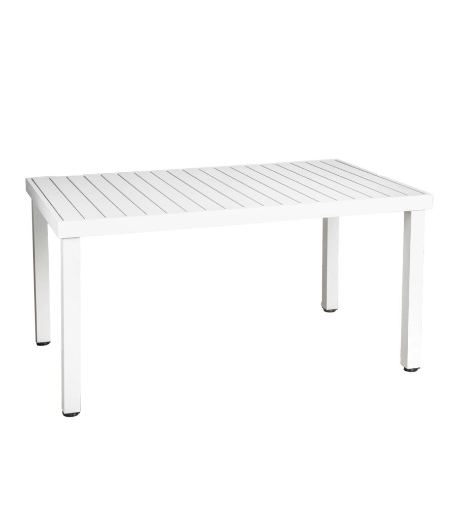 Tavolo da esterno euro garden in alluminio fisso grigio chiaro, 152x90x75 cm