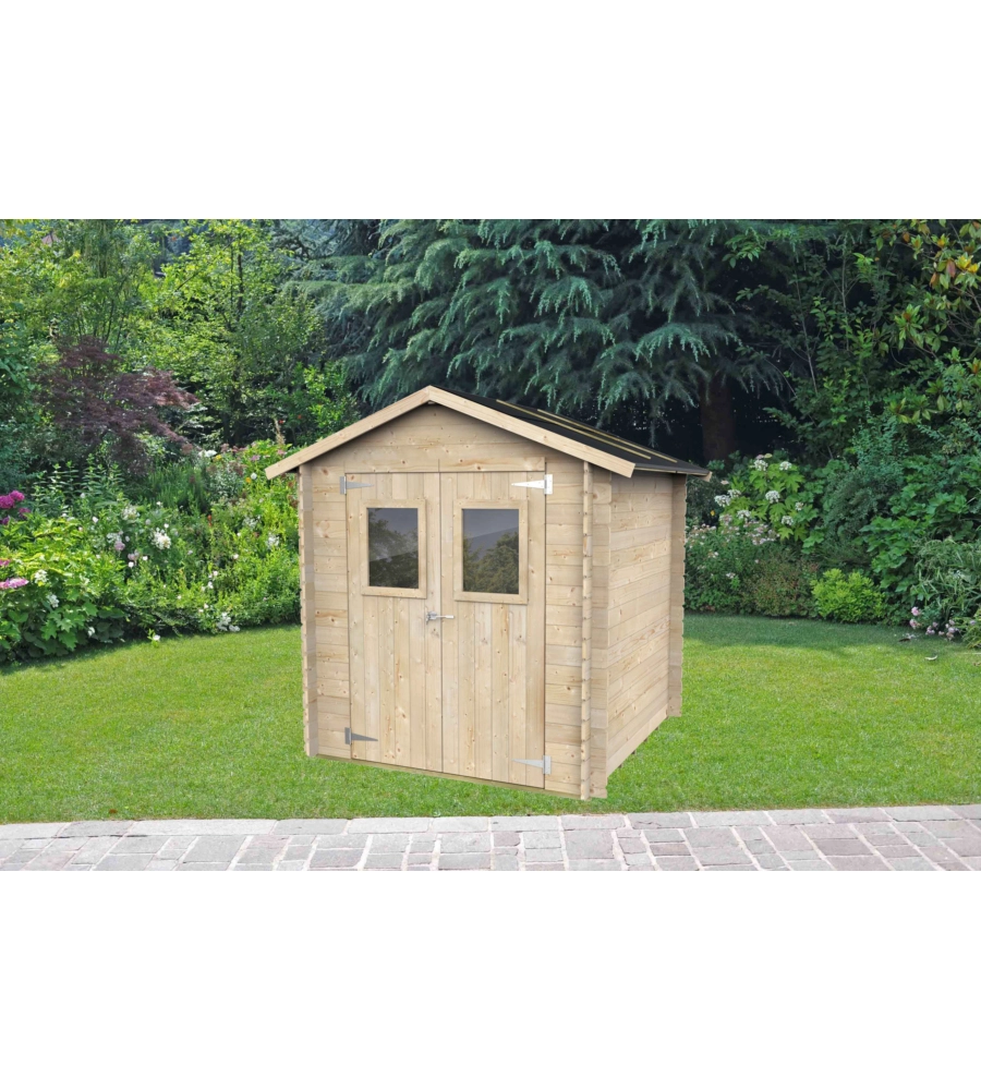 Casetta in legno da giardino alce "hobby" 198x198x215h cm