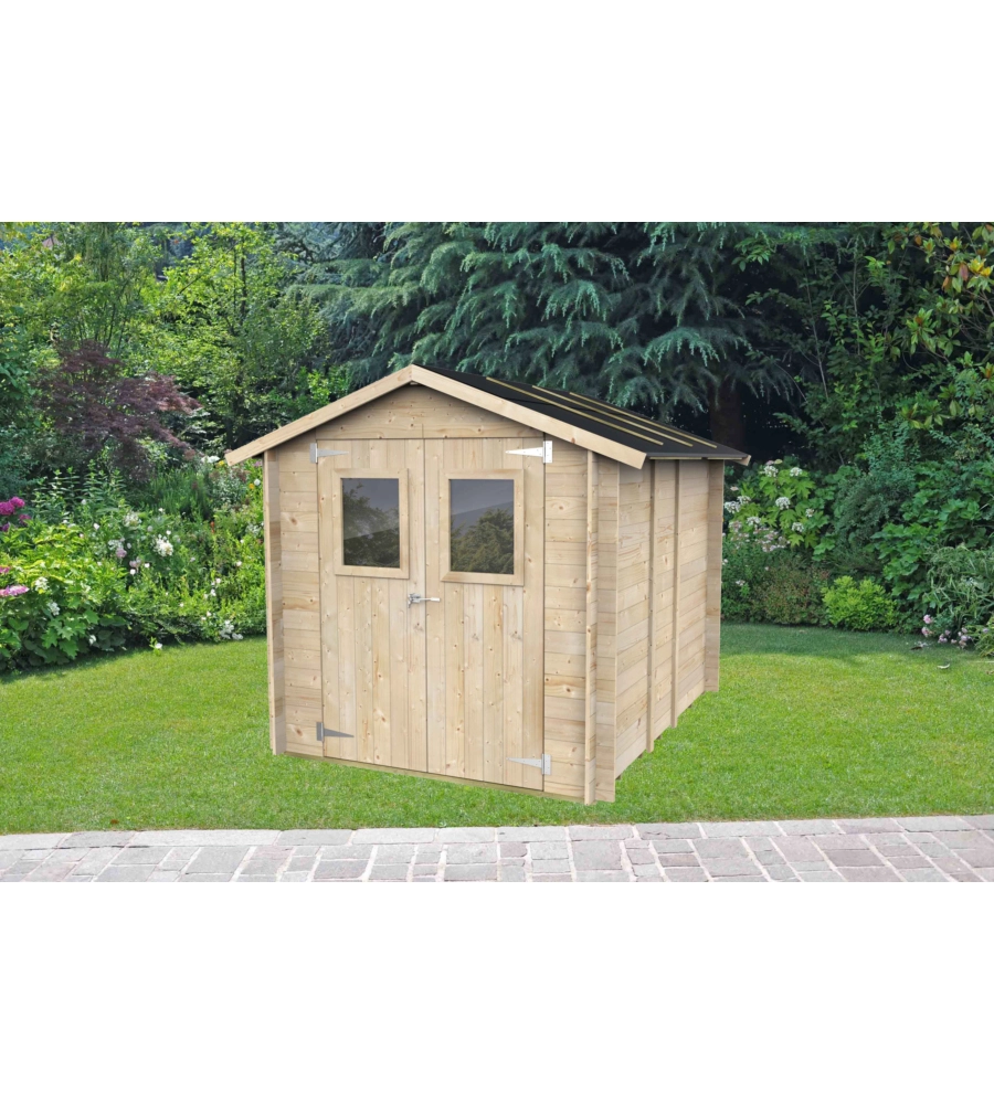 Casetta in legno da giardino alce "hobby" 198x248x215h cm