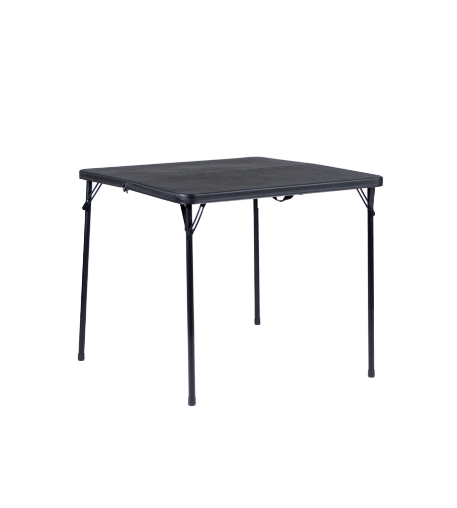 Set da campeggio pieghevole euro garden in polietilene colore nero, 4 sedute e tavolo